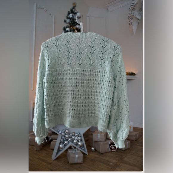 LC Lauren Conrad Balloon Sleeve Mock Neck Sweater size S Long sleeves - Picture 5 of 16